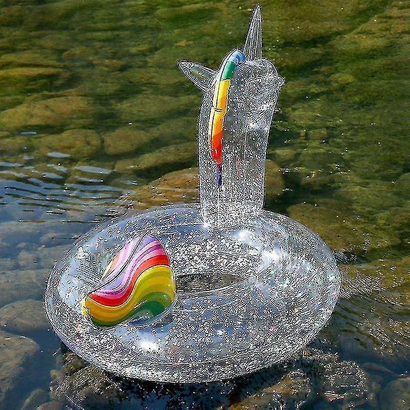 子供のためのクリアグリッターフラミンゴユニコーンスイミングリング