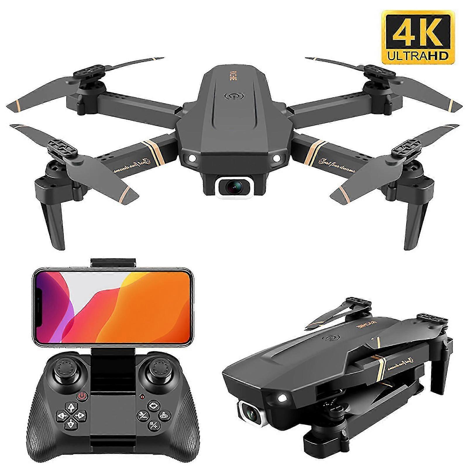 yougangnew Rc Drone 4k Hd Wide Angle Camera Wifi Fpv Drone Dual Camera Quadcopter