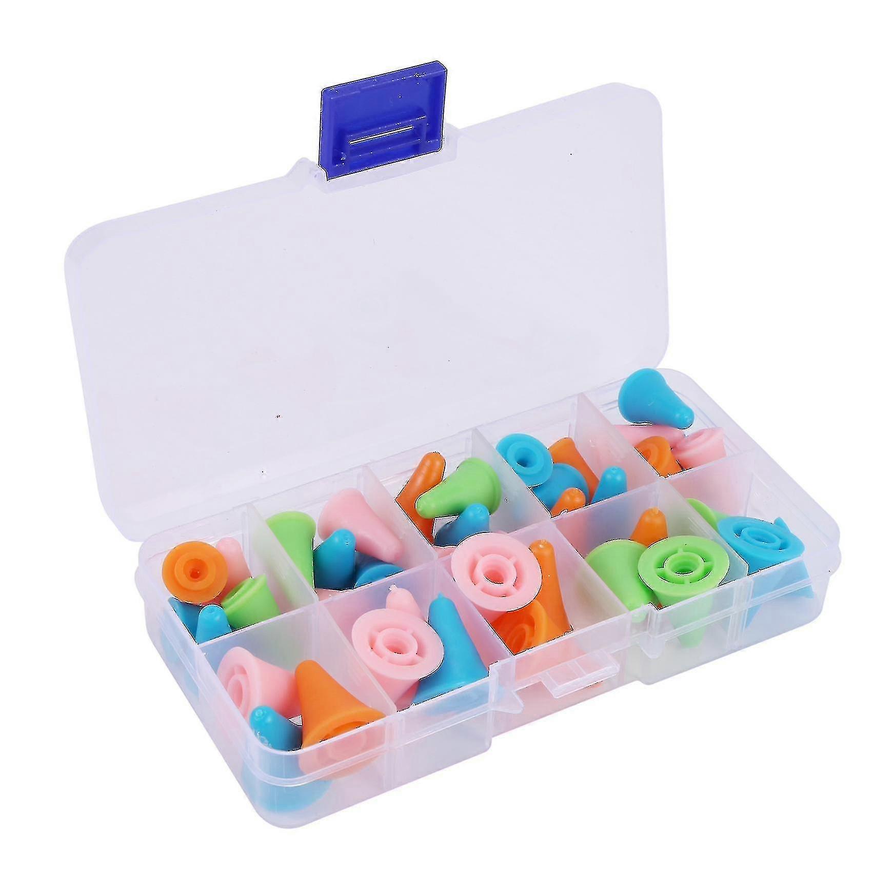 40 Pieces Multi-colored Needle Point Stoppers Needle Point Protectors Needles Knitting Accessories