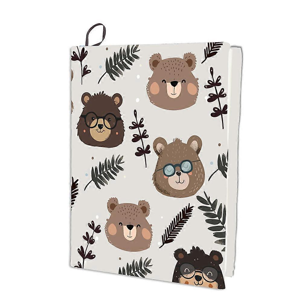 Polyester Book Covers Elastic Notebook Wraps Rectangle Bear 400x250mm
