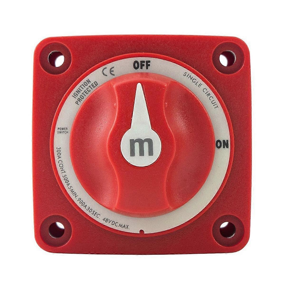 48V 300A Single Circuit Battery Selector Isolator Disconnect Rotary Switch Battery Power Switch for Car RV Marine Boat