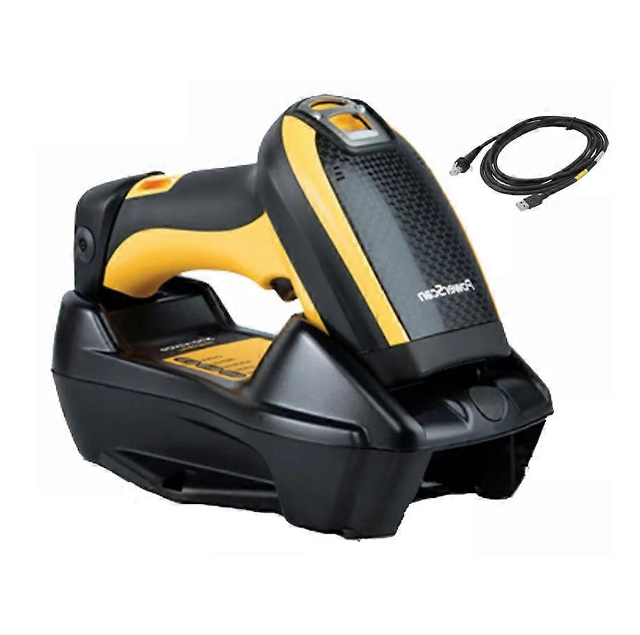2D Wireless Barcode Scanner PBT9501-RB Bluetooth Code Reader with USB Cable and Base