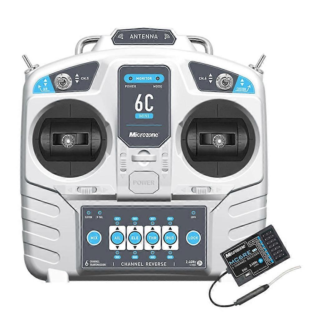 Microzone MC6C Mini 2.4GHz 6CH Remote Controller with MC6RE-V2/MC7RB-V2 Receiver for RC Aircraft Mod
