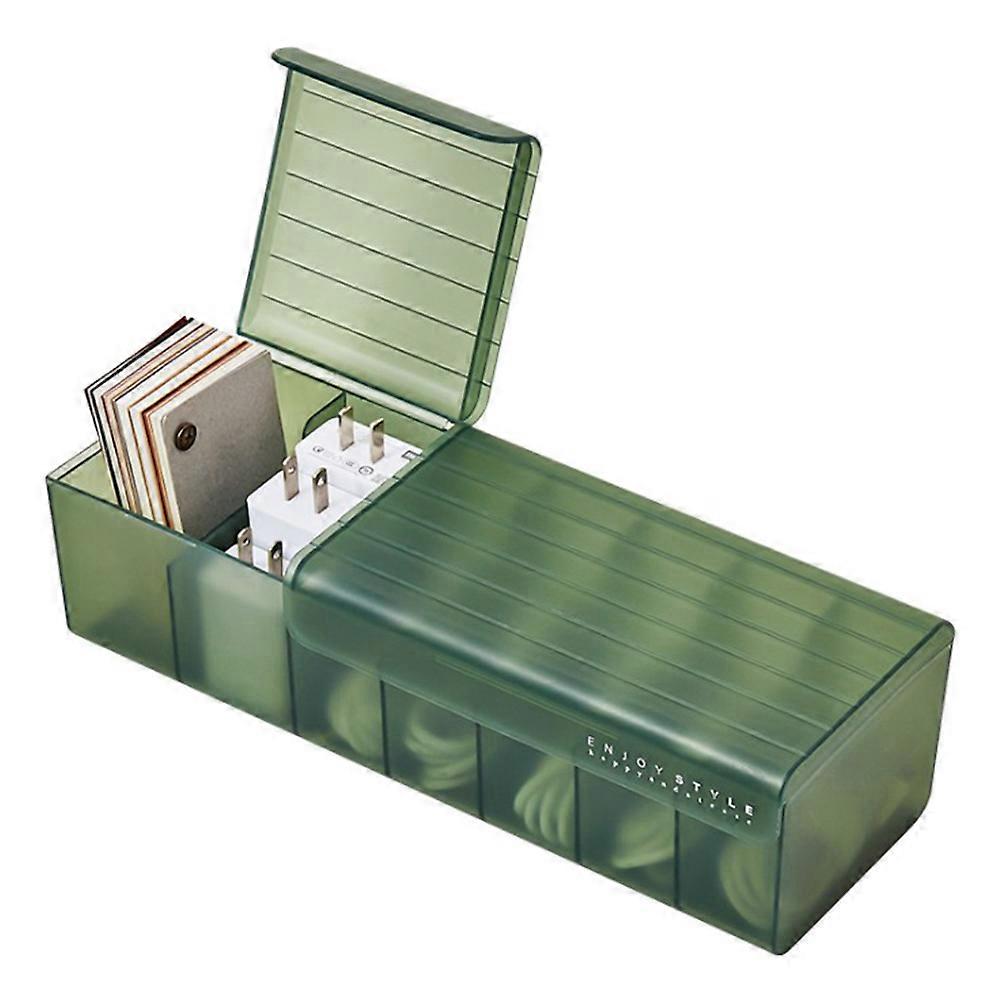 Multi-Grid Data Cable Storage Case Data Cable Management Box Dustproof Wires Keeper Cable Storage Bin