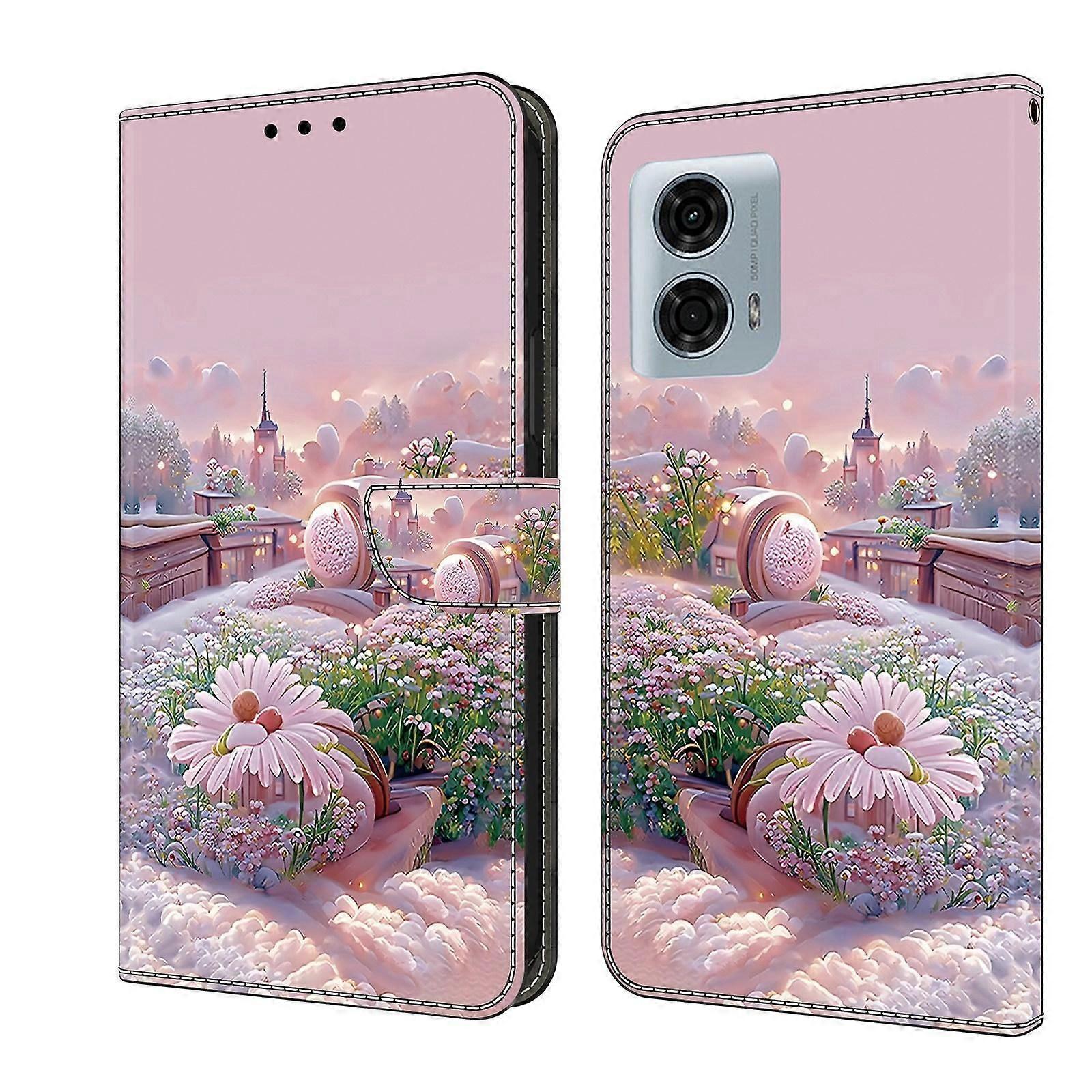 Painted Leather Case For Motorola Moto G24 Power