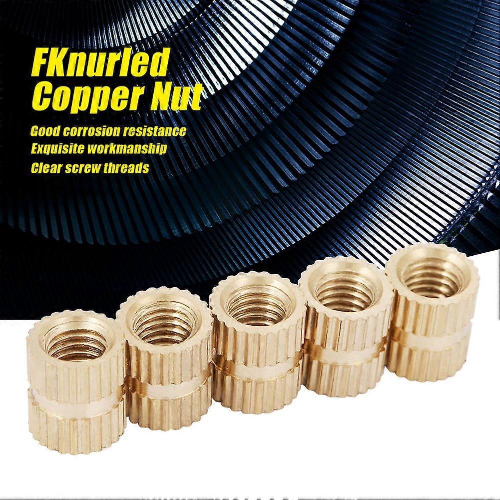 5mm Closed End Copper Knurled Nut Fastener M5*7, 20pcs
