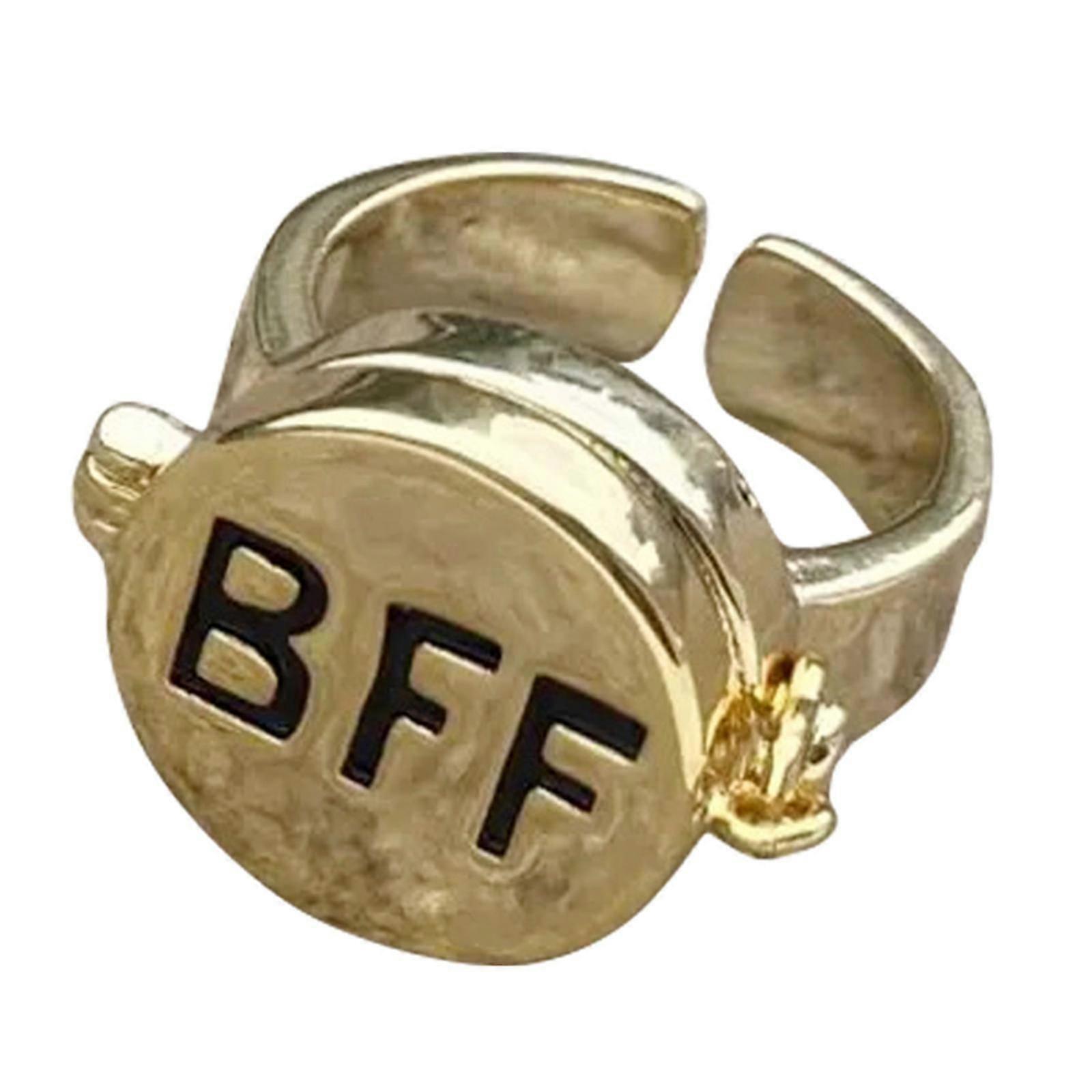 Bff Openable Friendship Ring Bff Ring Silver Bff Openable Cute Alloy Ring