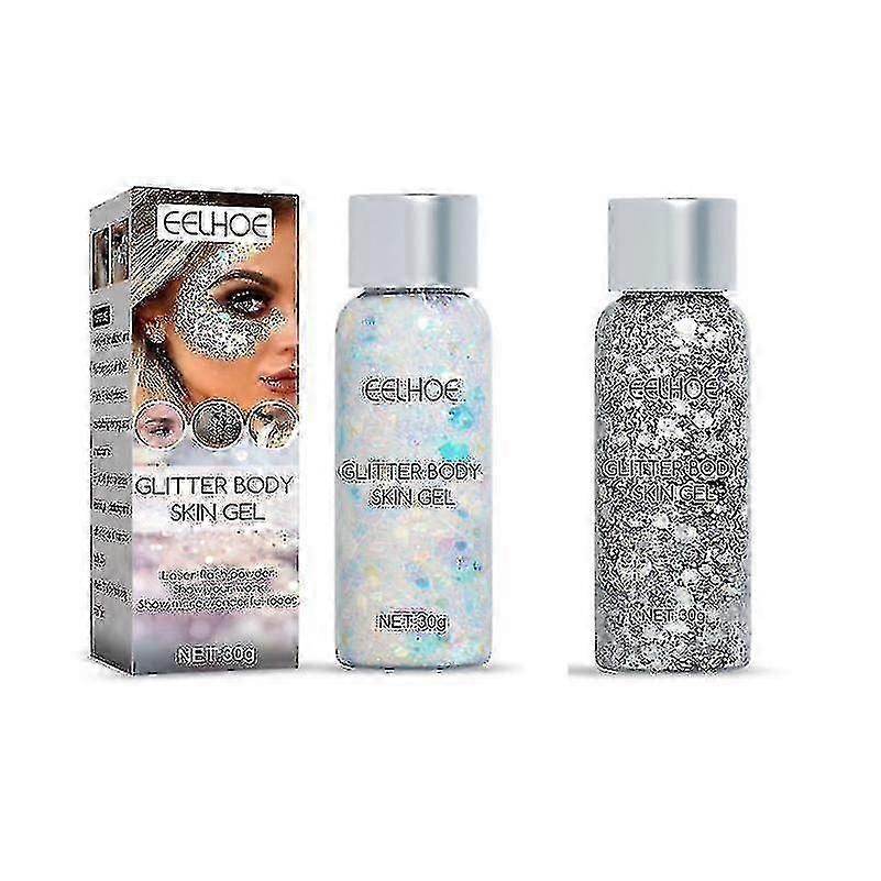 Sequin Gel Set Makeup Fish Scale Sequin Gel Glitter Stage Performance Eyeshadow Makeup Props