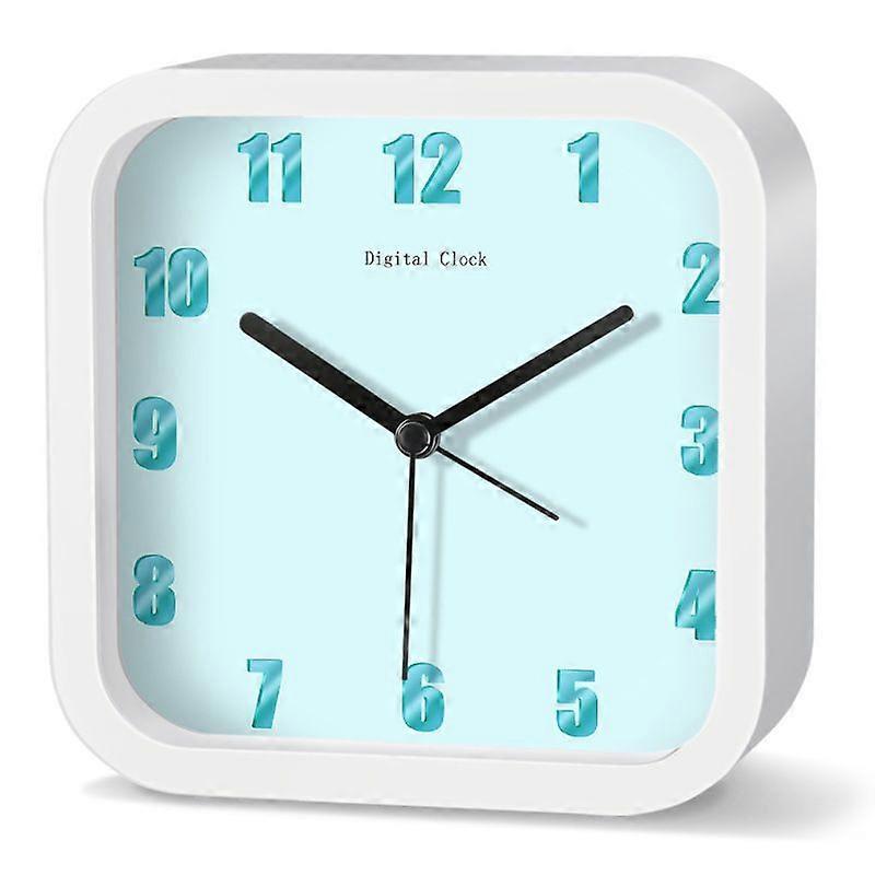 Simple solid color all-match alarm clock children's mute electronic clock bedside clock for students to get up artifact