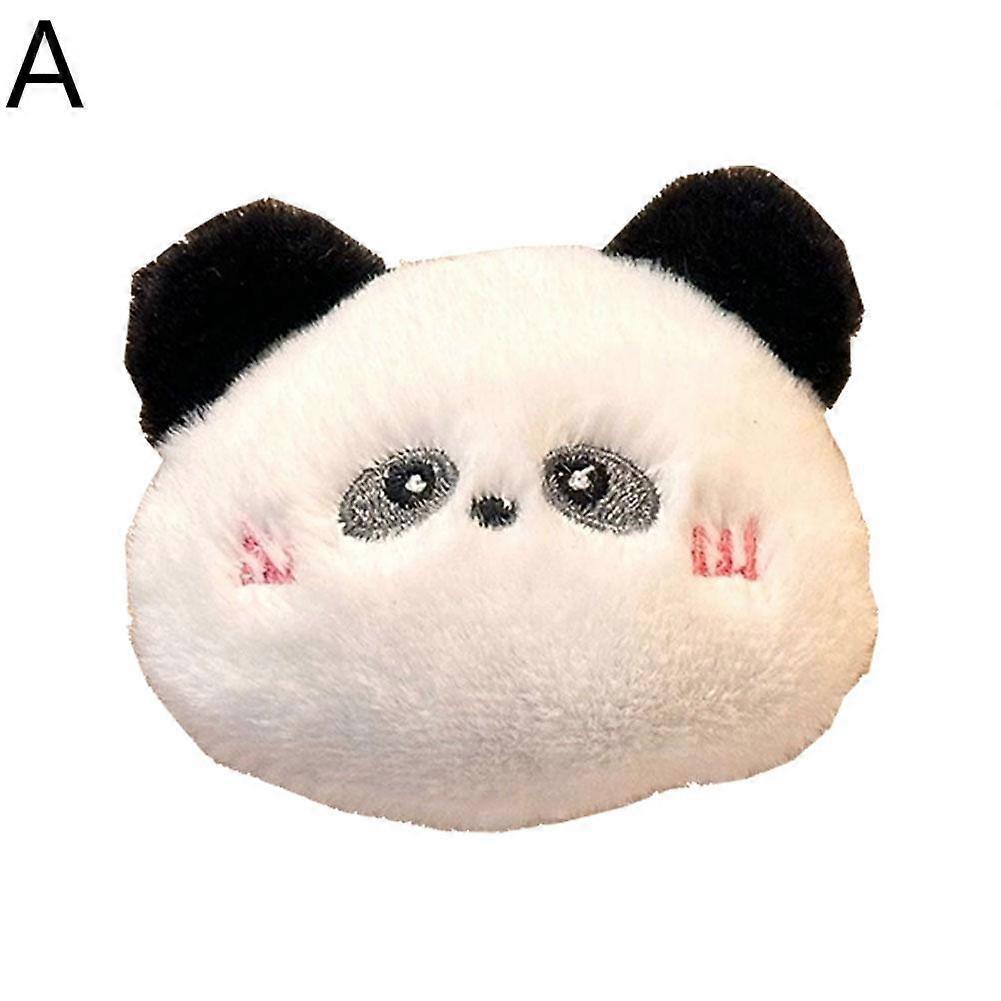 Soft Squeeze Panda Plush Keychain Lovely Cartoon Piggy Squeak Doll Pendant
