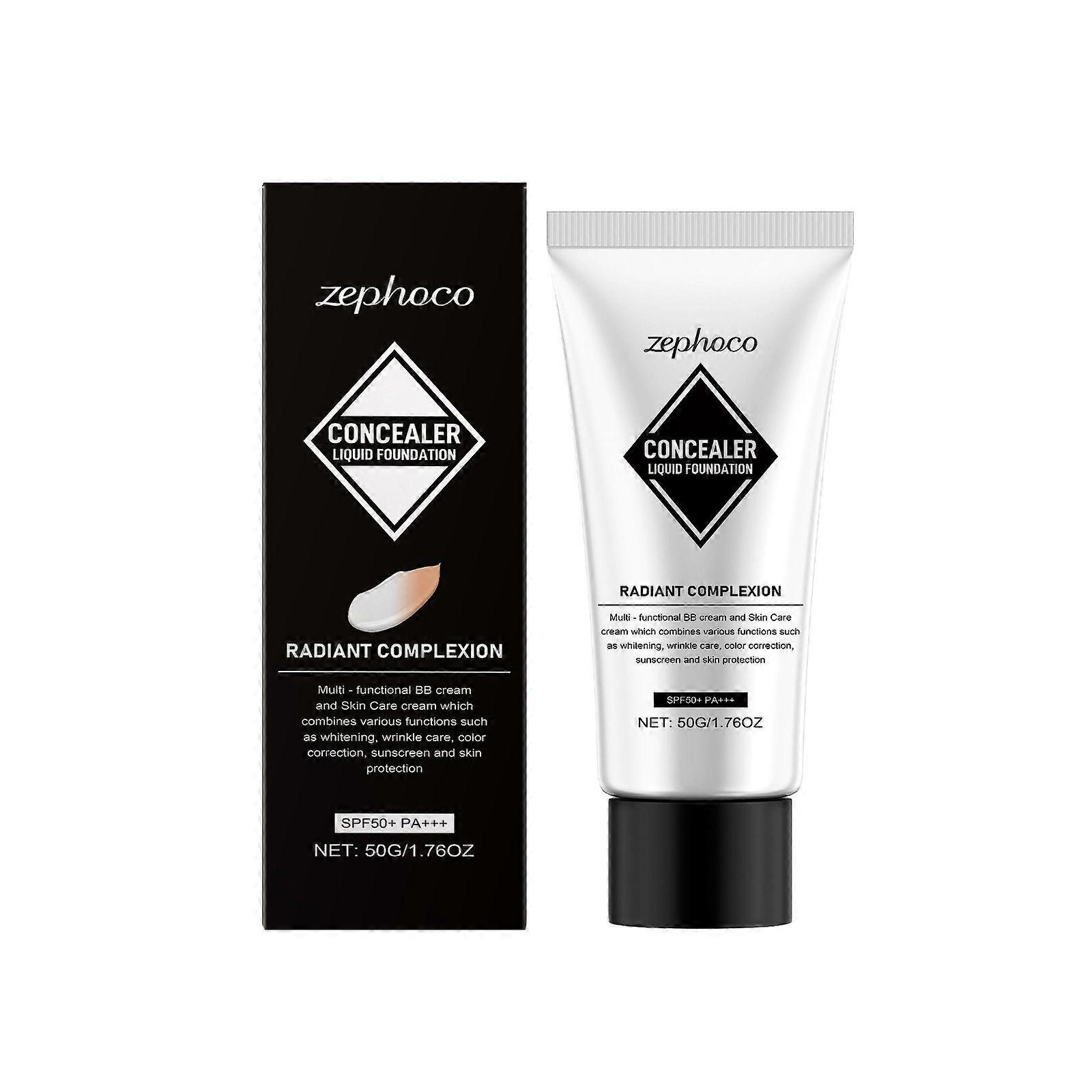 Zephoco Temperature Change Concealing Foundation Lightweight Clothing Moisturizing Matte Clear Oily Skin Dry Skin Is Suitable