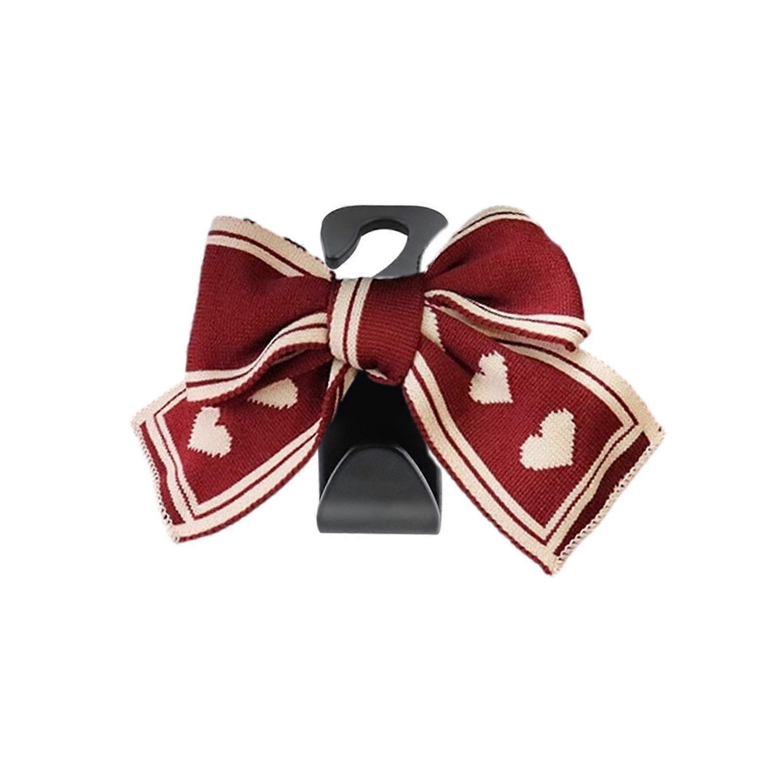 Universal Lovely Bowknot Car Hooks Back Vehicle Headrest Organizers Storage Stylish & Practical Accessories ABS Hook