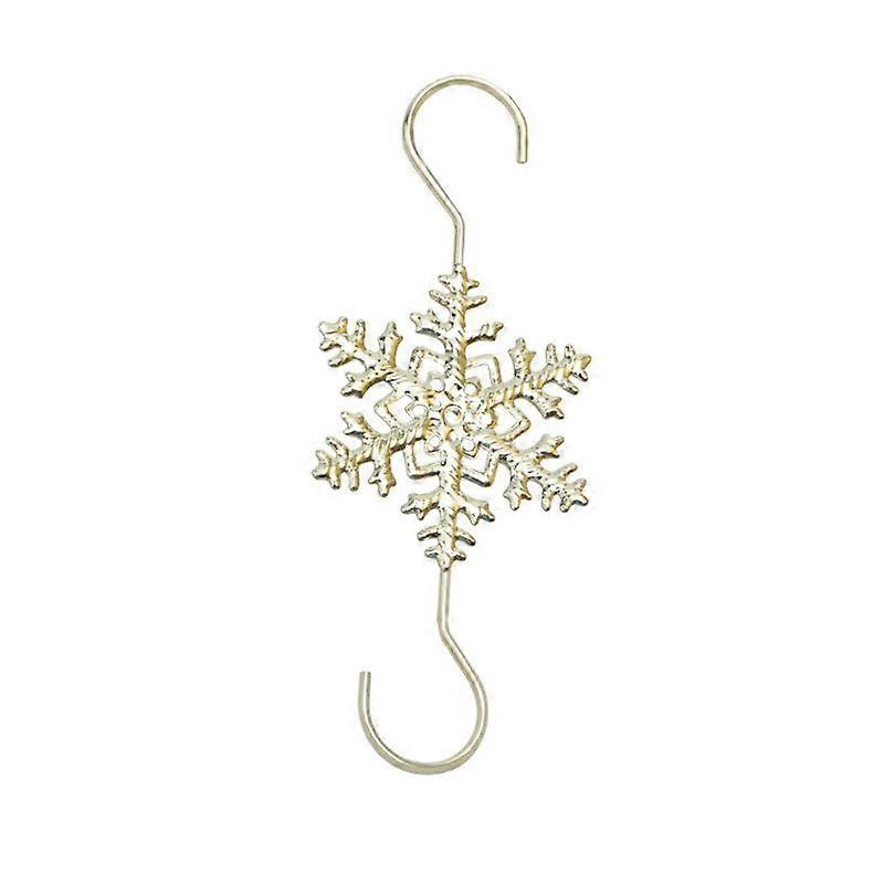 5pcs Navidad S-Shape Christmas Snowflake Hook Tree's Wire Ornament Hanging Pendant Home Decor Fireplace Stocking Hooks