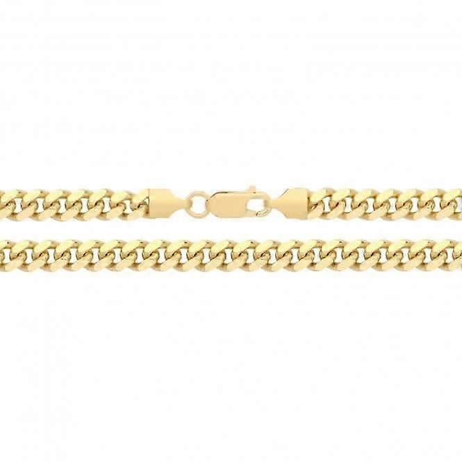 Acotis Silver Gold Plated Miami Bombe Curb G1408GP