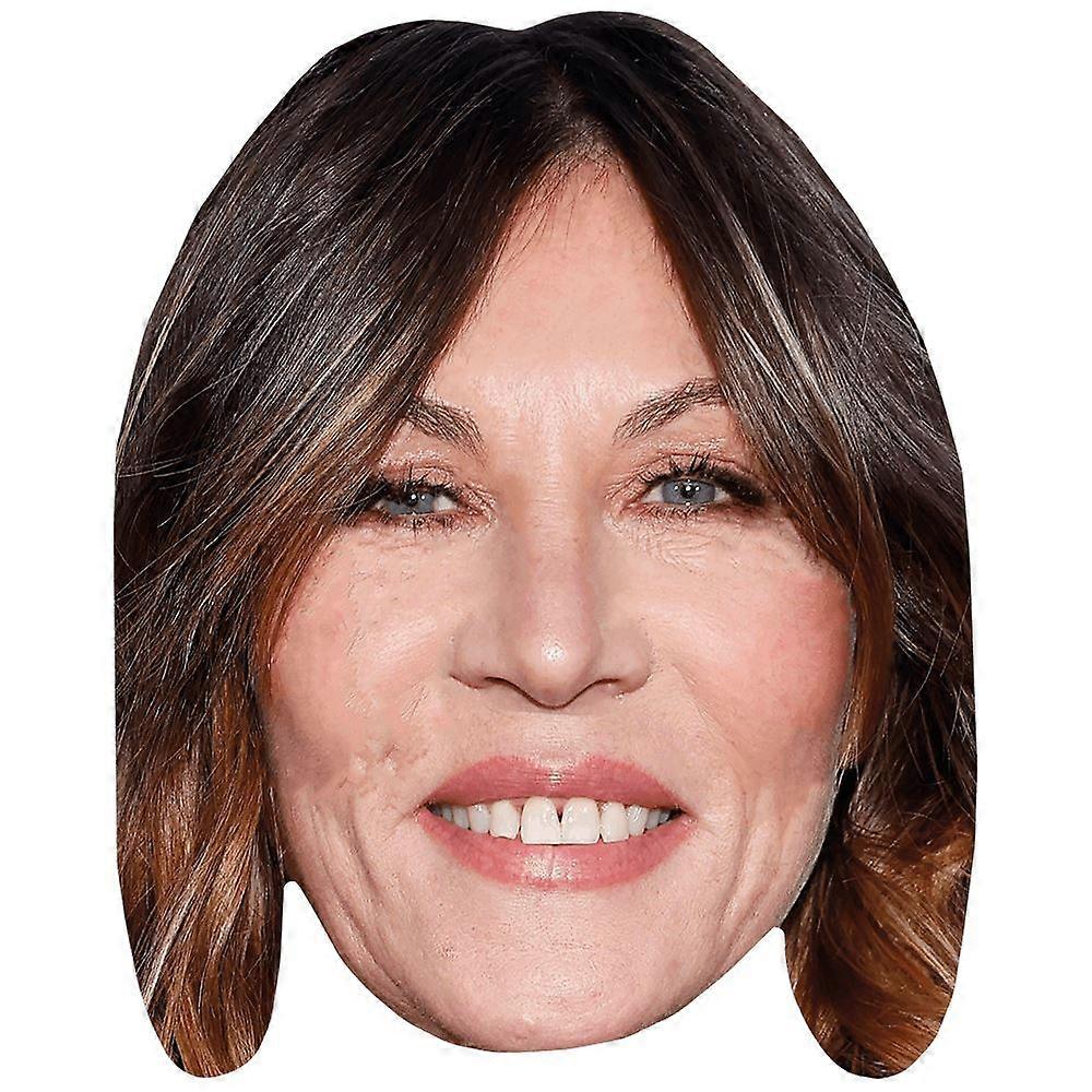 Mathilde Seigner (brunt hår) kändismask, platt kort ansikte