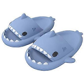 AVEKI Unisex Shark Slides Antislip Nieuwigheid Open Teen Sandalen Modieus Schattig Strandslippers Binnen & Buiten, Blauw, Maat: 38/39