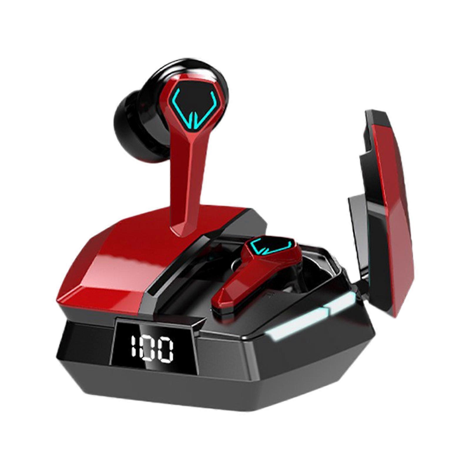 Wireless Bluetooth Ear Mecha Wind Gaming Wireless Bluetooth Headset Long Battery Life Low Latency Heavy Stylish Digital Display PUW1363