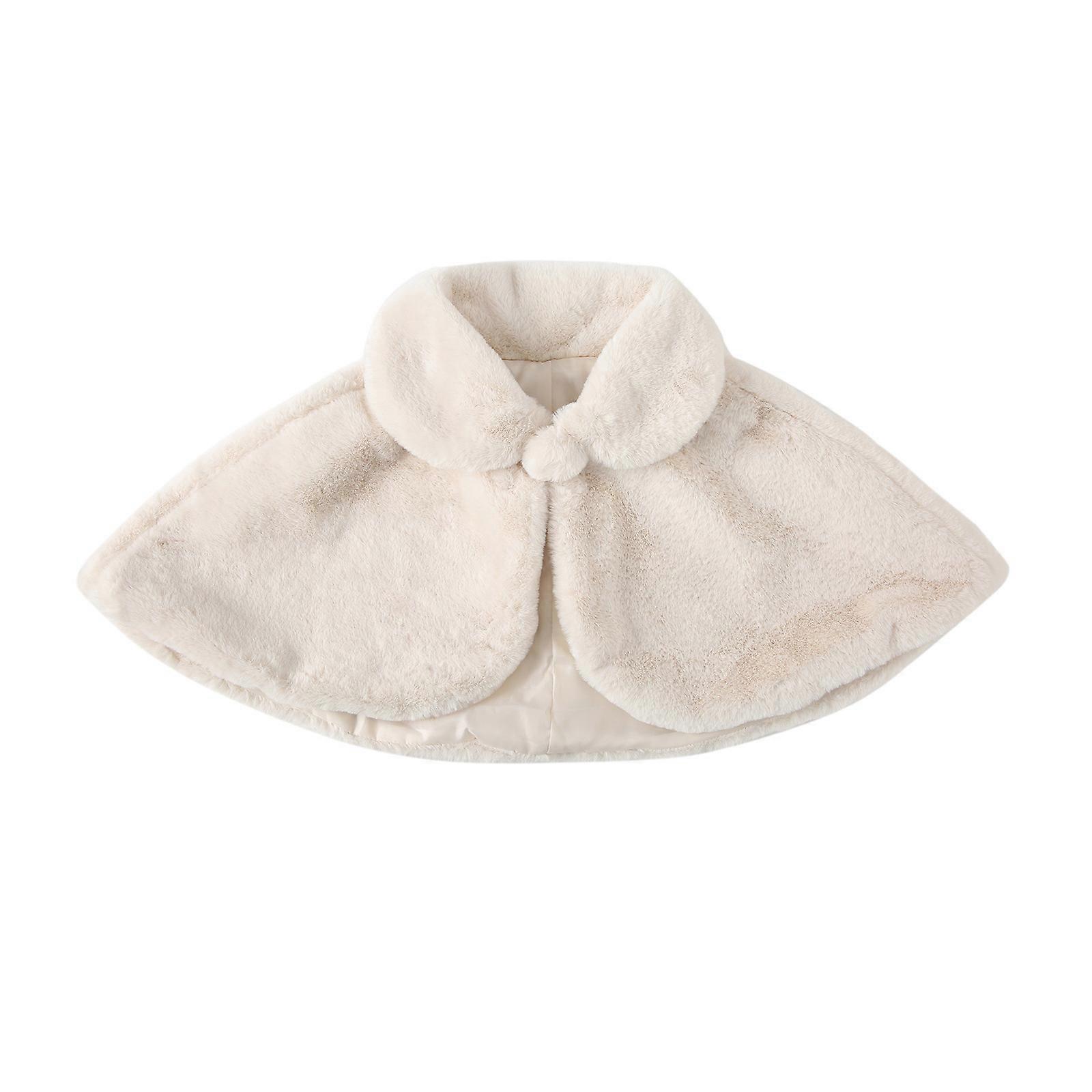 sachin and babi light blue dress Girls Faux Furs Dress Coat Princesses Cape Winter Elegant Long Sleeve  Cardigan for Evening Wear Beige L