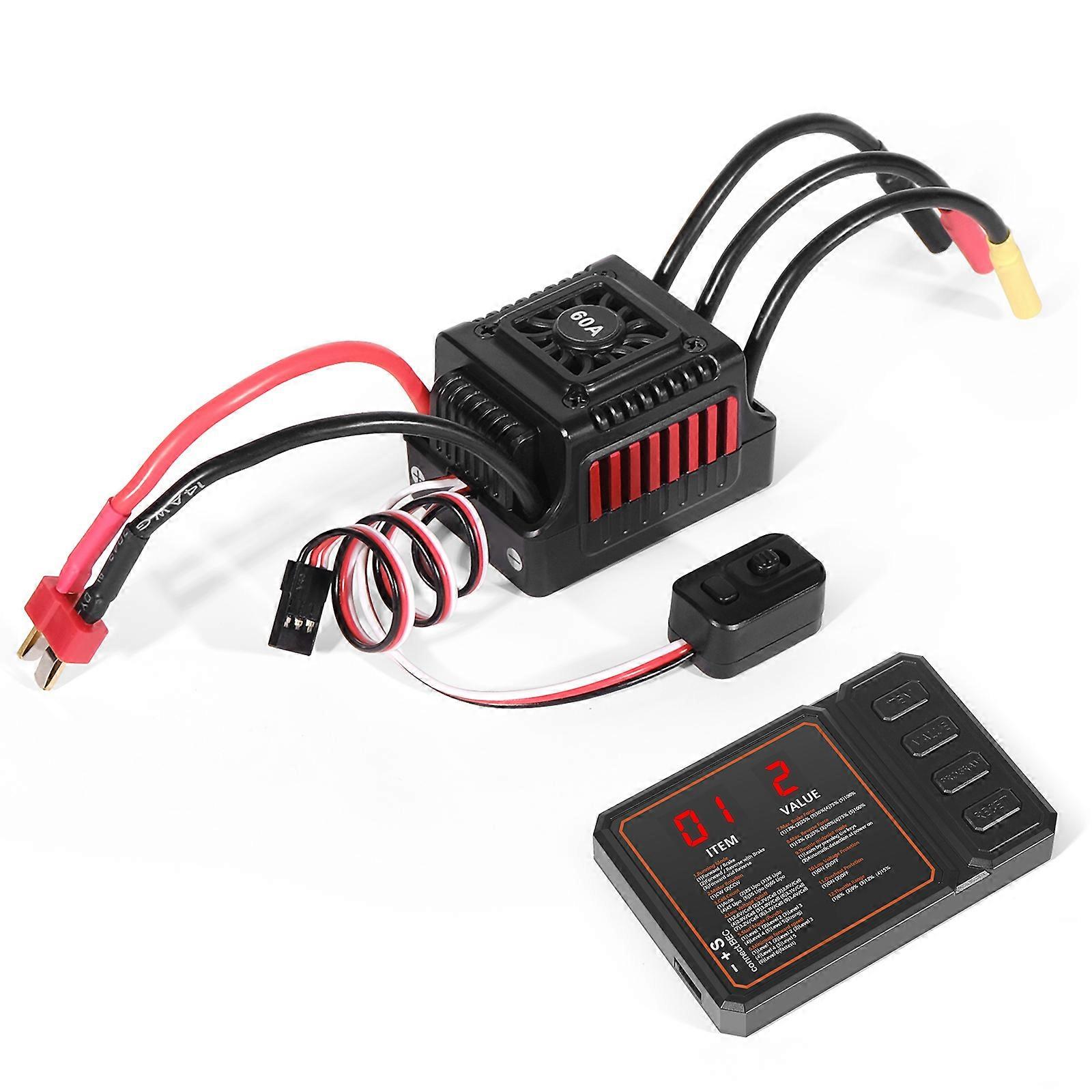 Remote Control Sensorless Brushless Esc for Programming Motor Brushless Esc Car for Remote Control Motor  Red