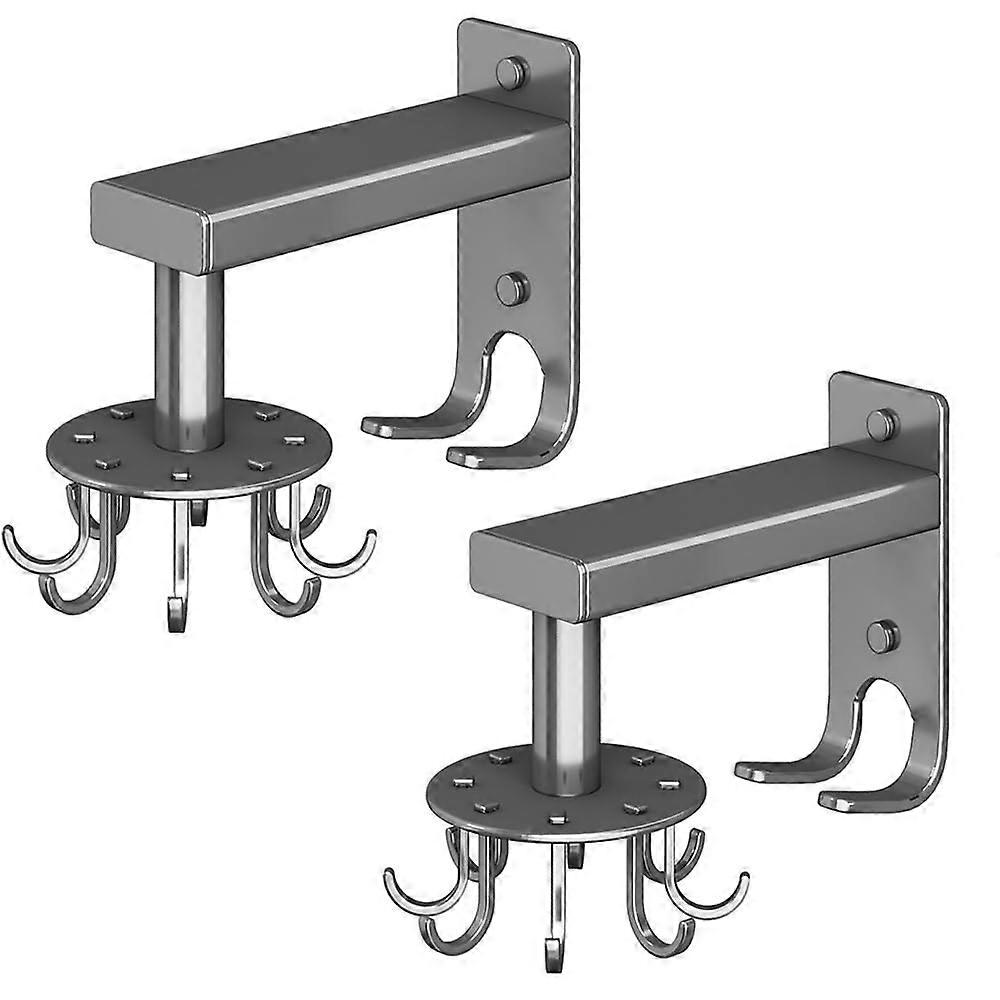 2 Pack Rotatable Kitchen Utensil Hooks for Kitchen and Bathroom