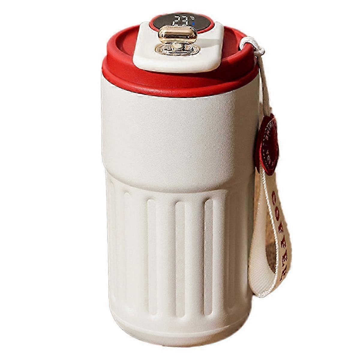 Stainless Steel ThermosBottle with Digital Temperature Display and Portable Flask Design