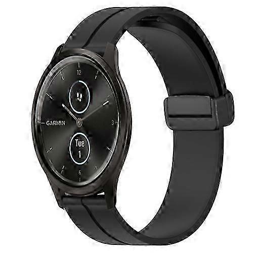 Para Garmin Garminmove Style 20mm Solid Color Magnetic Clasp Silicone Watch Band