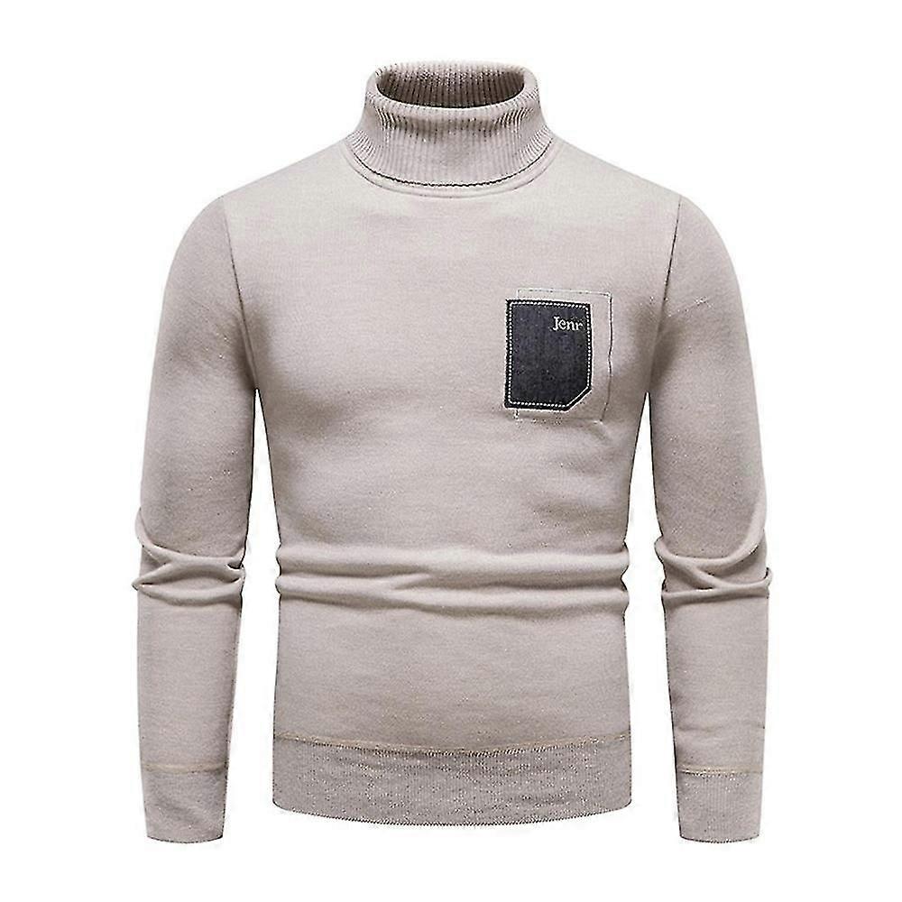 Herren Tops Stehkragen Langarm Pullover Lässig Herbst Winter Bequeme Pullover @BUGU