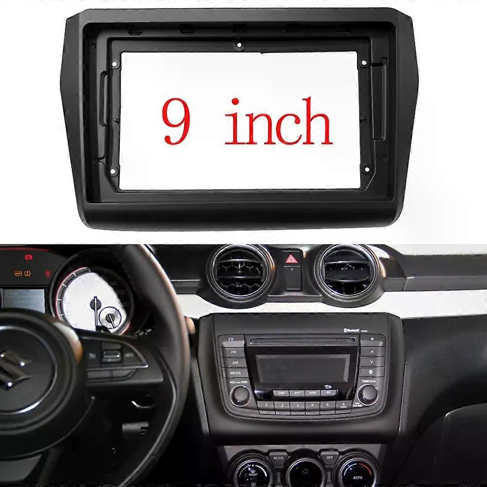 2 Din 9 Inch Car Radio Installation DVD GPS Mp5 Plastic Fascia Panel Frame compatible for SUZUKI Swift 2018+ Dash Mount Kit