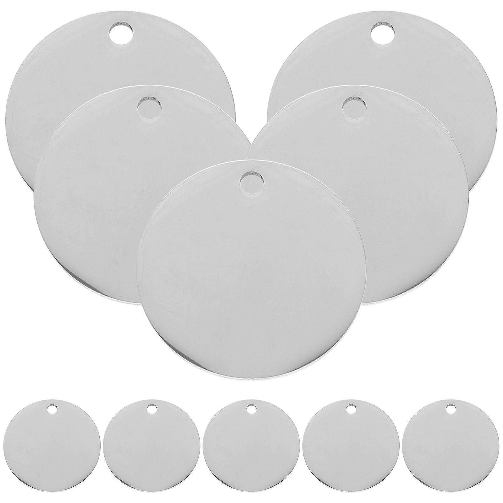 10stk Metal Stempling Blank Rustfrit stål Mærker Stempling Blanks Metal Tags til stempling