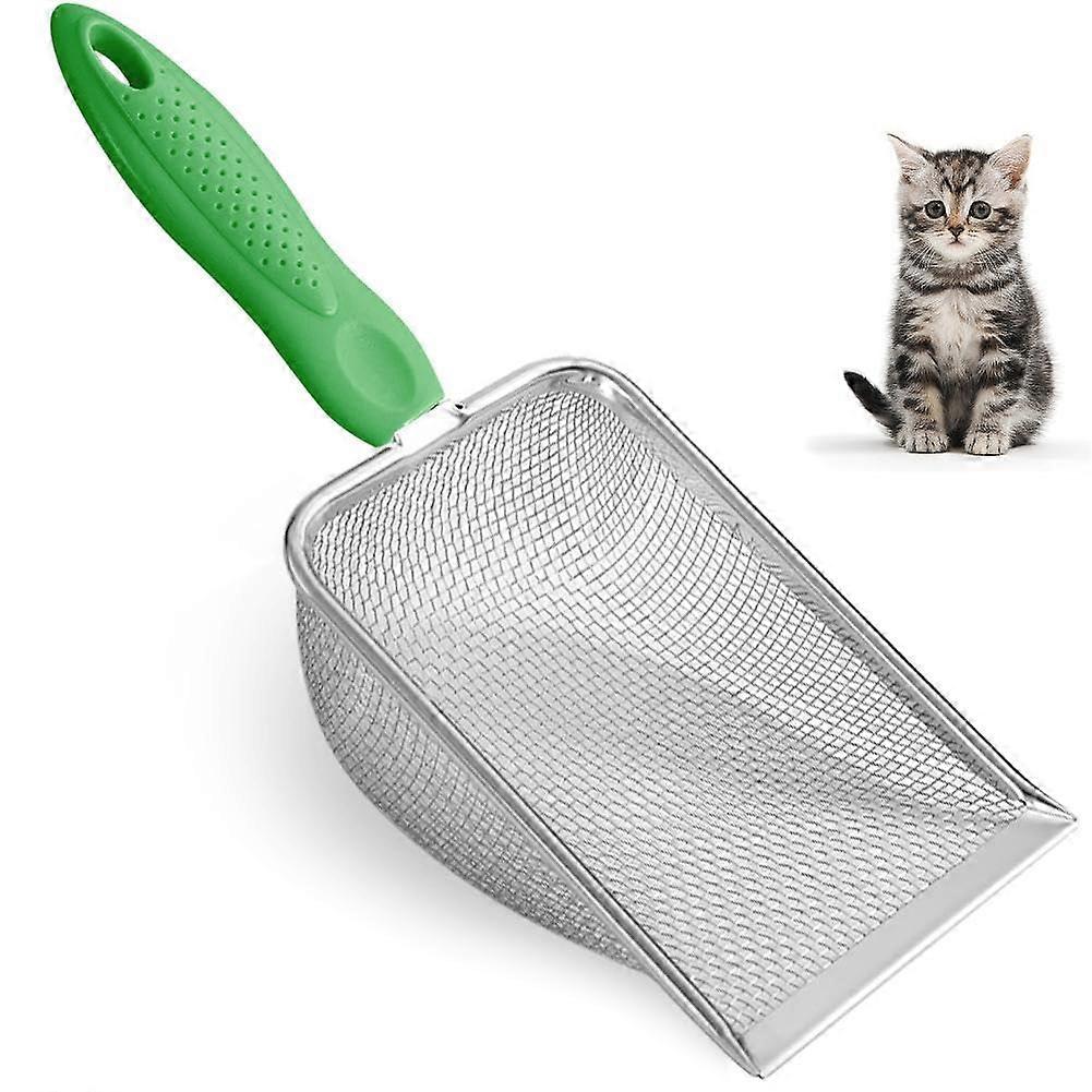 Metal Cat Garbage Scolder Shovel - Solid Stainless Steel Corner Clean-Up Tool for Knitting and Pet Waste Disposal