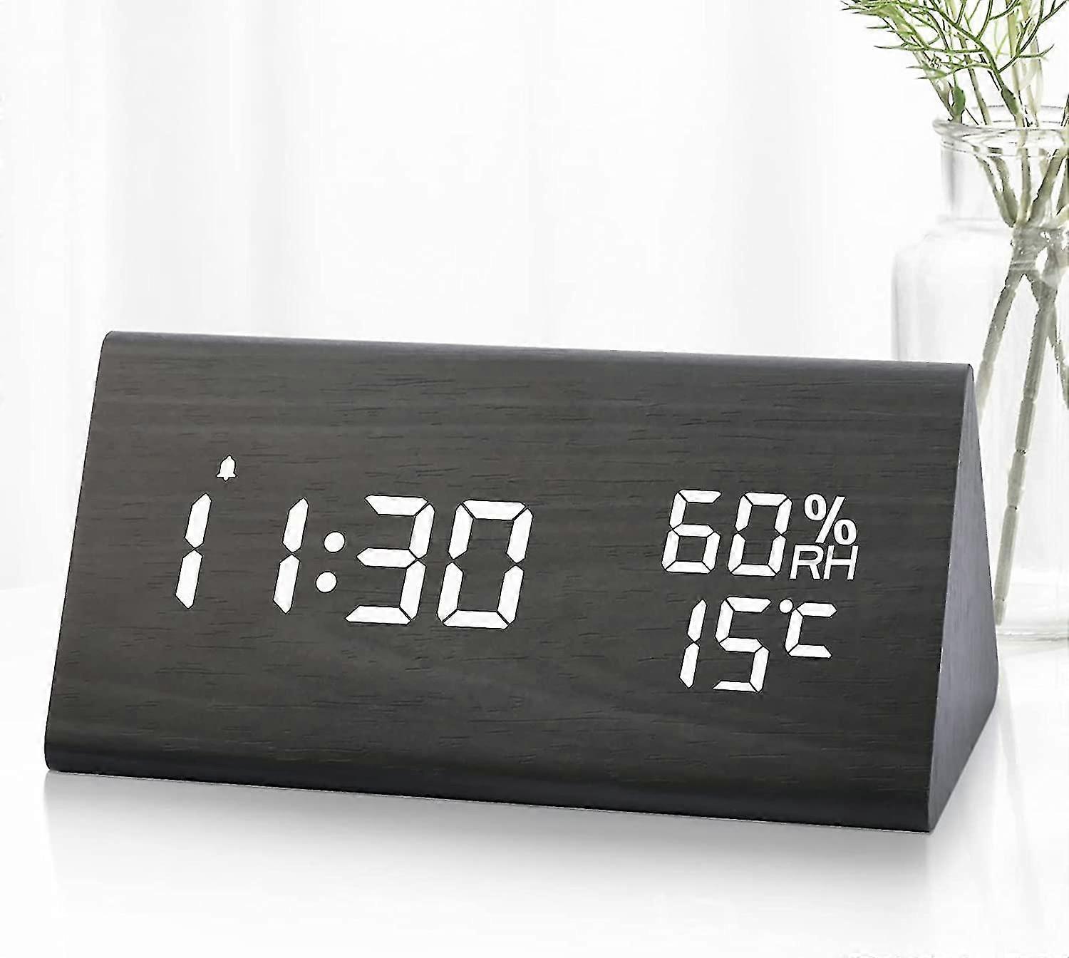 Alarm Clock Digital Alarm Clock, Table Clock With Night Led Date Voice Control