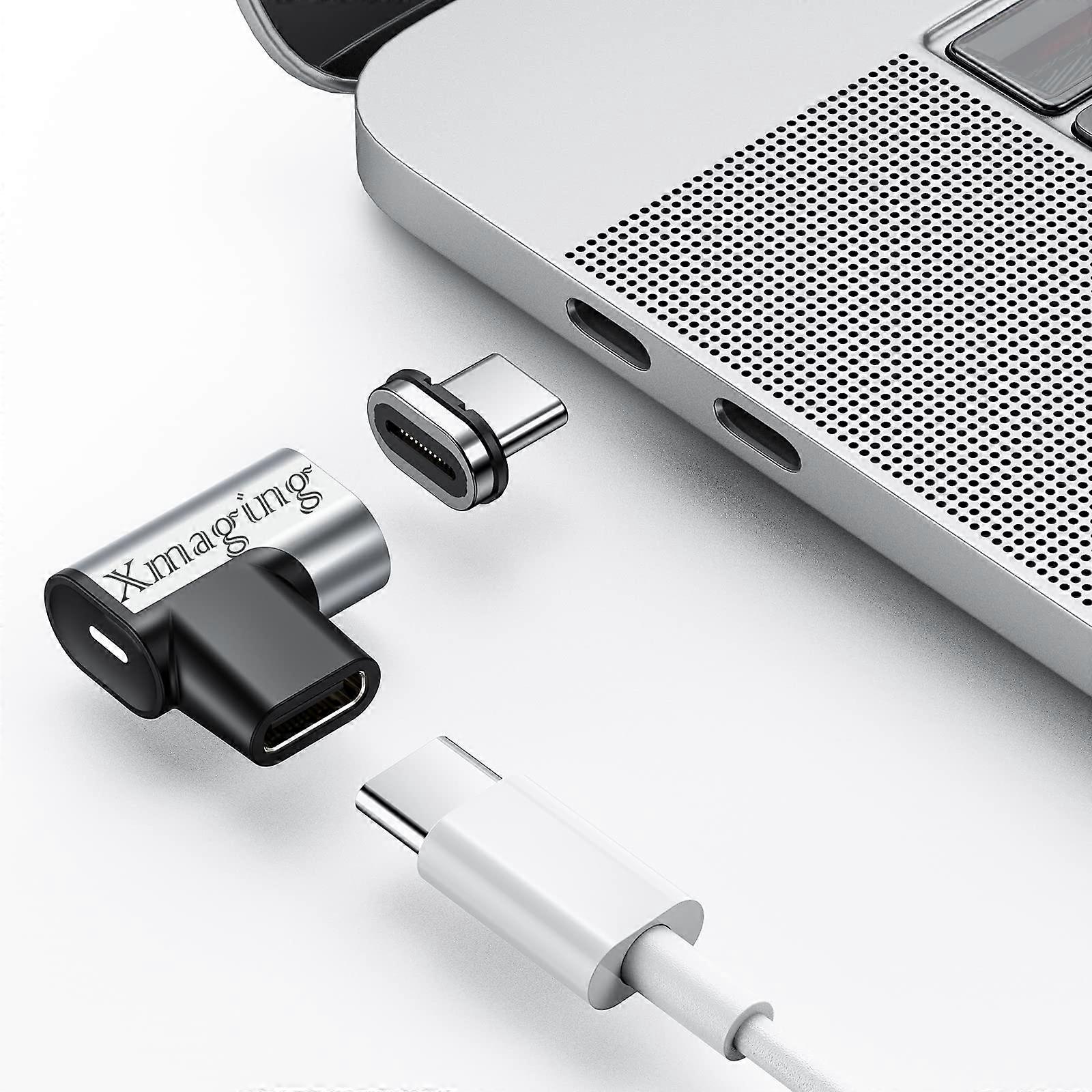 USB C Magnetic Adapter Type C Adapter, 24P USB3.1 10Gbps Data Transfer 4K 60Hz Video PD 100w Charge