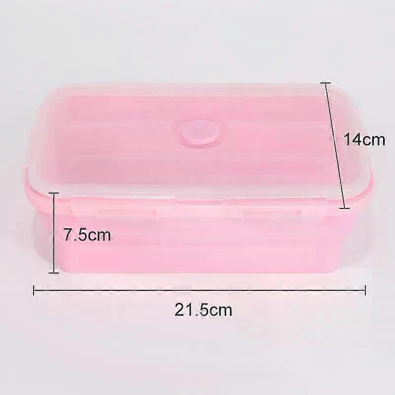 Collapsible Silicone Food Storage Container,Bento Lunch Boxes For Kitchen, Microwave Safe. Foldable Design Saves Your Space.