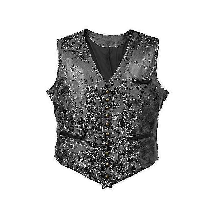 Gilet en cuir de buffle authentique pour hommes avec conception de poche CCW