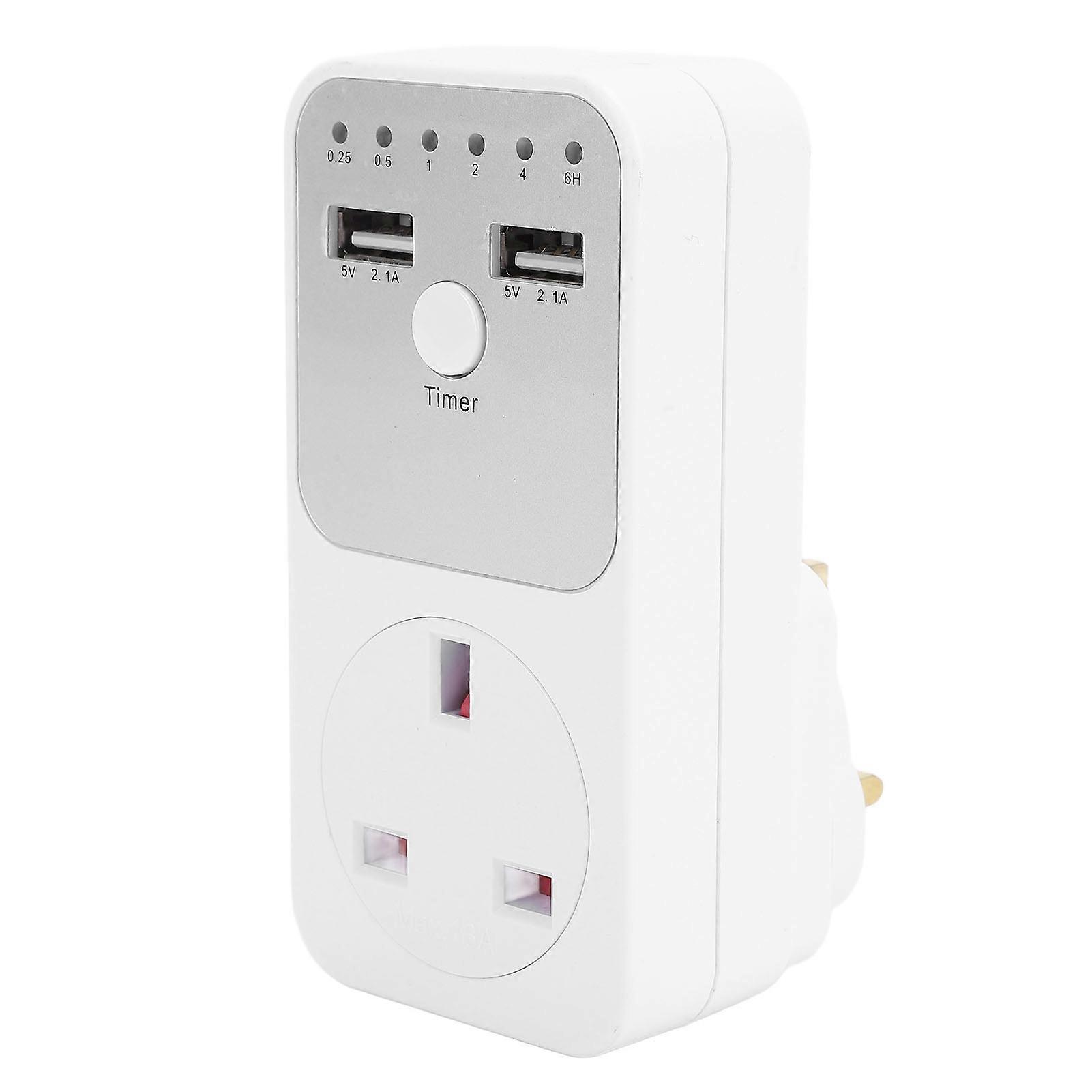Timer Socket Double Control 2USB Ports Multifunctional Outdoor Timer Outlet for Refrigerator