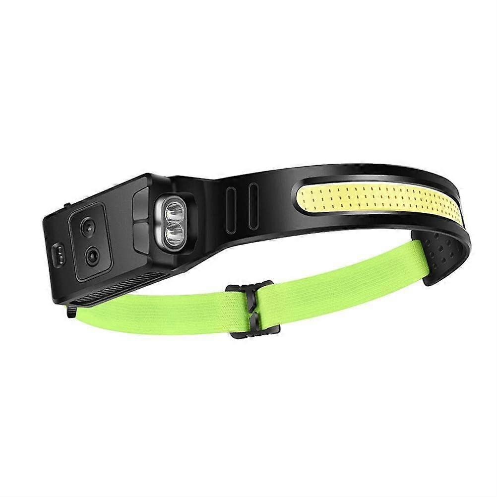 LED Headlamp Rechargeable Bright Headlamp with Motion Sensor COB Headlight Flashlight with White Red White Blue Lights for Running Fishing Camping
