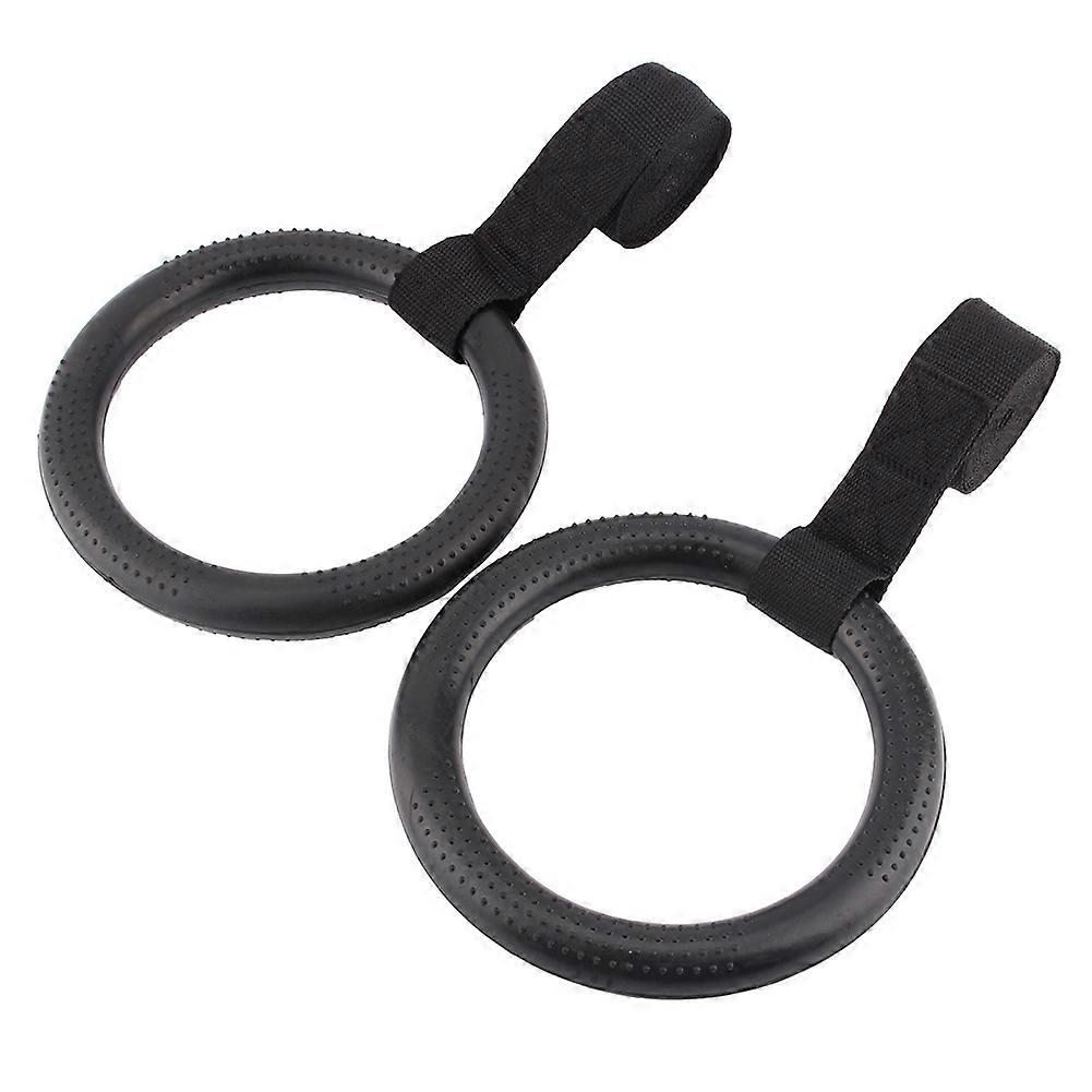 Compact Lightweight Straps Included, Easy To Attach And Use Metal Core Gymnastic Rings For Cross Training