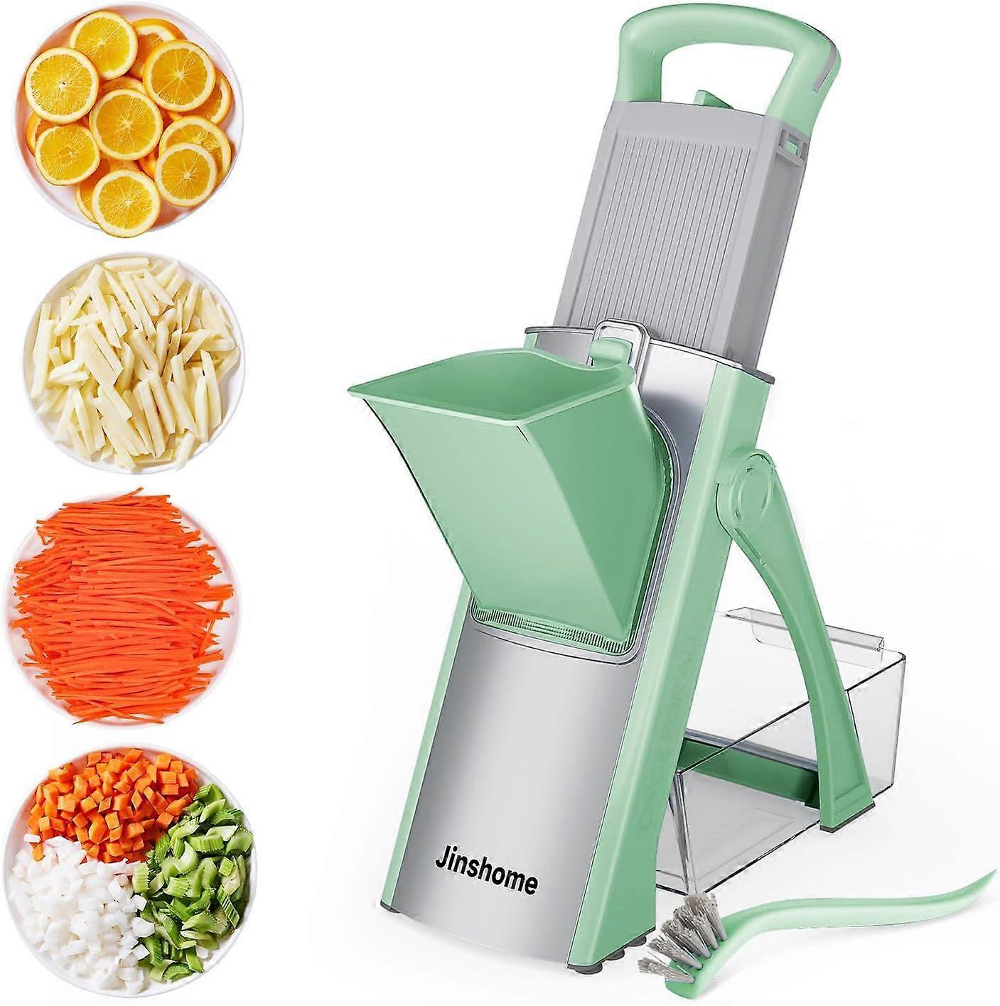 SDIGV Upgraded version Mandoline Slicer for Kitchen &Safe Vegetable Chopper 5 in 1 & Adjustable mandoline slicer.Detachable Blade,Can cut slicing,stri