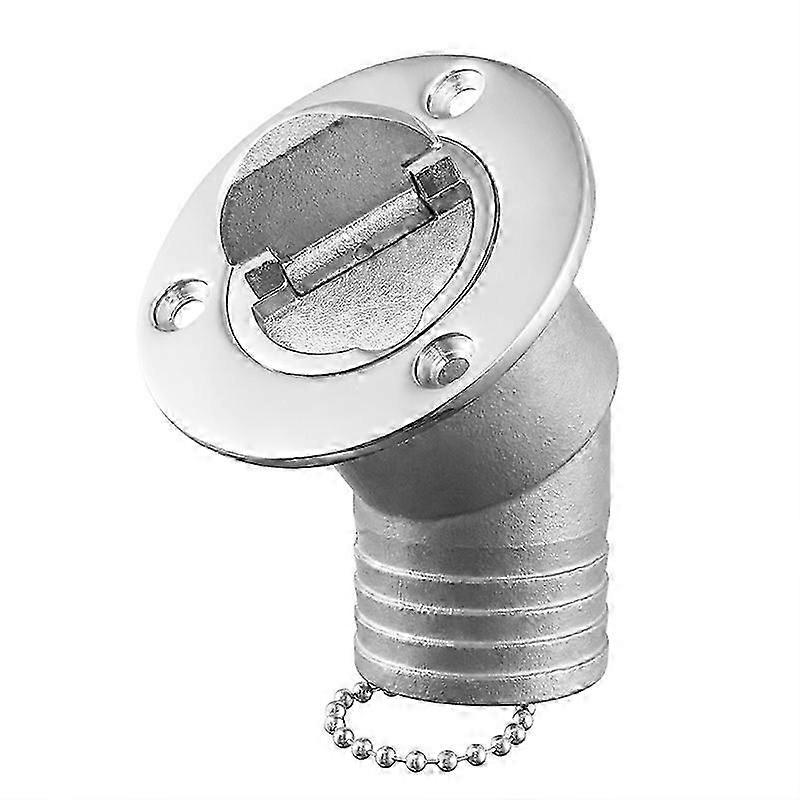 45 Degree Boat Deck Fill with Keyless Flip Cap 316 Stainless Stee Boat Gas Cap Angled Neck Deck Fill Kit for Boat Yacht RV