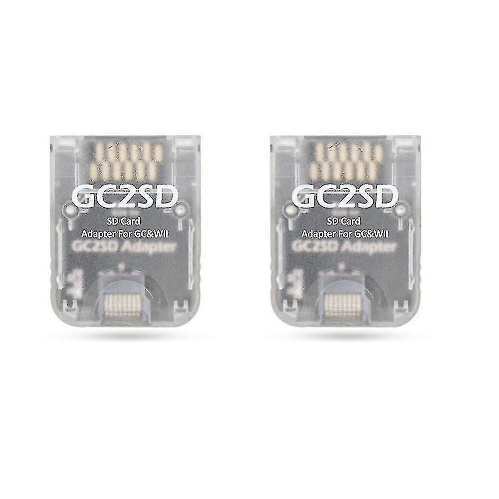 2pcs Gc2sd -sd Card Gc2sd To Sd Card Adapter For Consoles Sd2sp2, Translucent