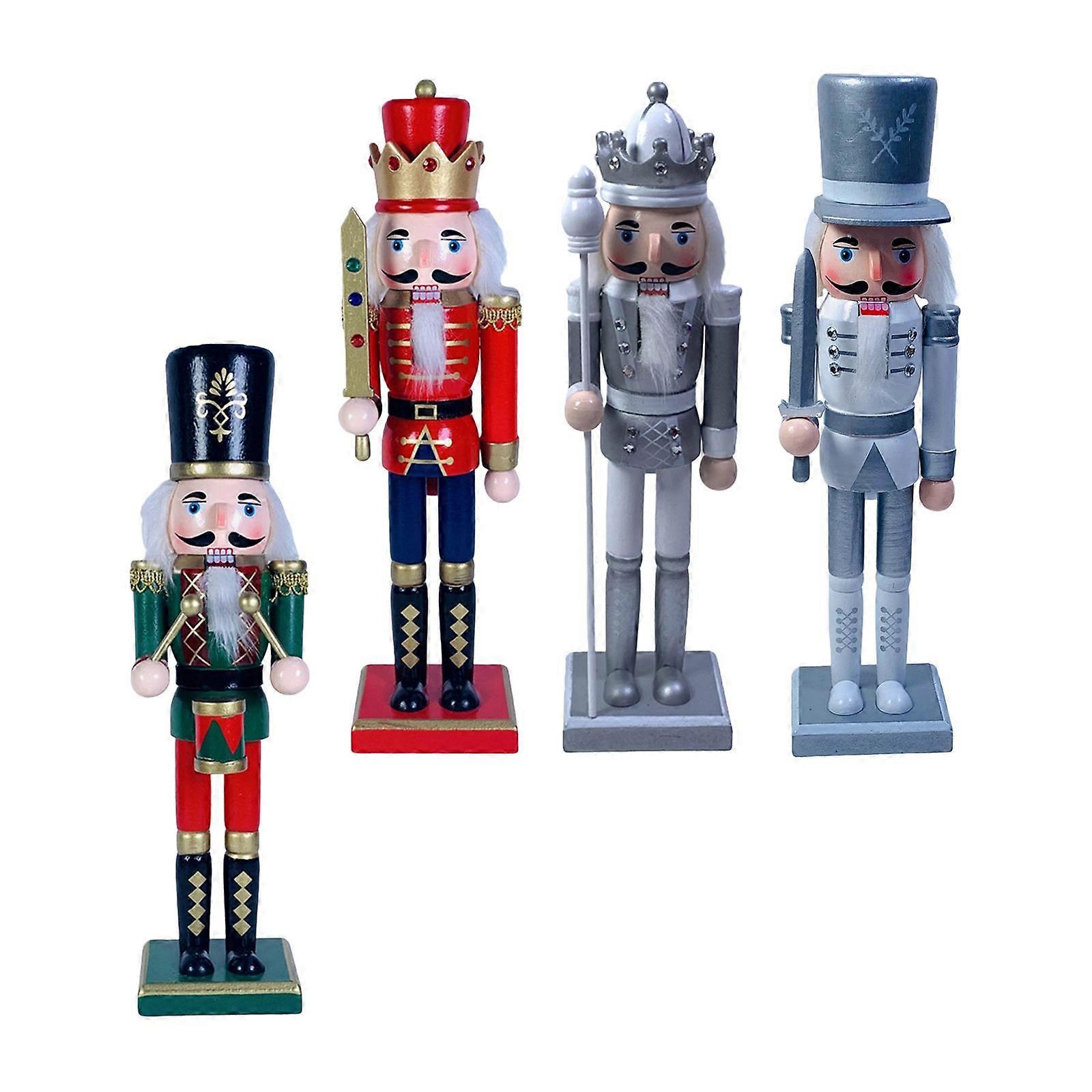 Classic Nutcracker Soldier Figurine Set - Pack of 4