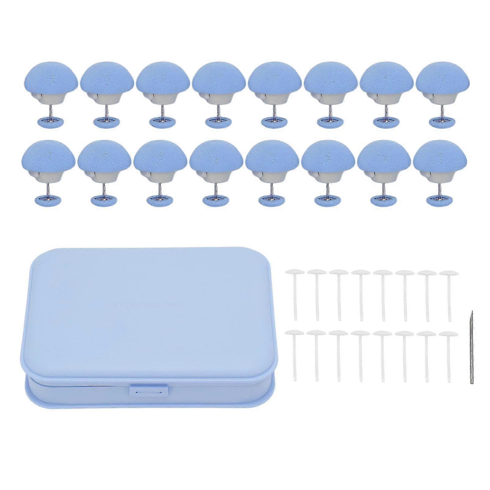 固定夹蘑菇形布针塑料被子固定器 16 件家用靠垫床被