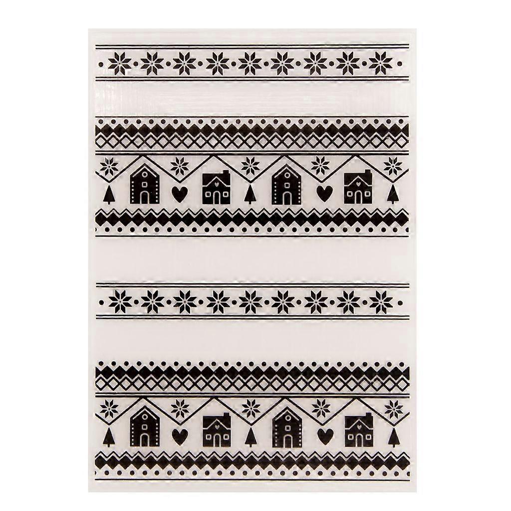 Christmas House Plastic Embossing Folder Stencil Template DIY Craft Making Pattern Background Paper Cards