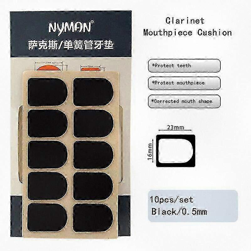 10pcs Mouthpiece Patches Pads Cushions Suitable for Treble Alto Tenor Saxophones & Clarinets 0.5mm 0.8mm Wind Musical Instruments Accessorie