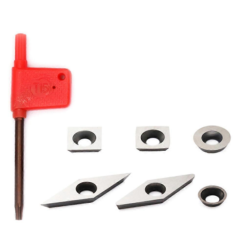 Wood Turning Lathe Tool Carbide Cutter Inserts Knives Set for woodworking Tools Sturdy Carbide Inserts Cutters Knives