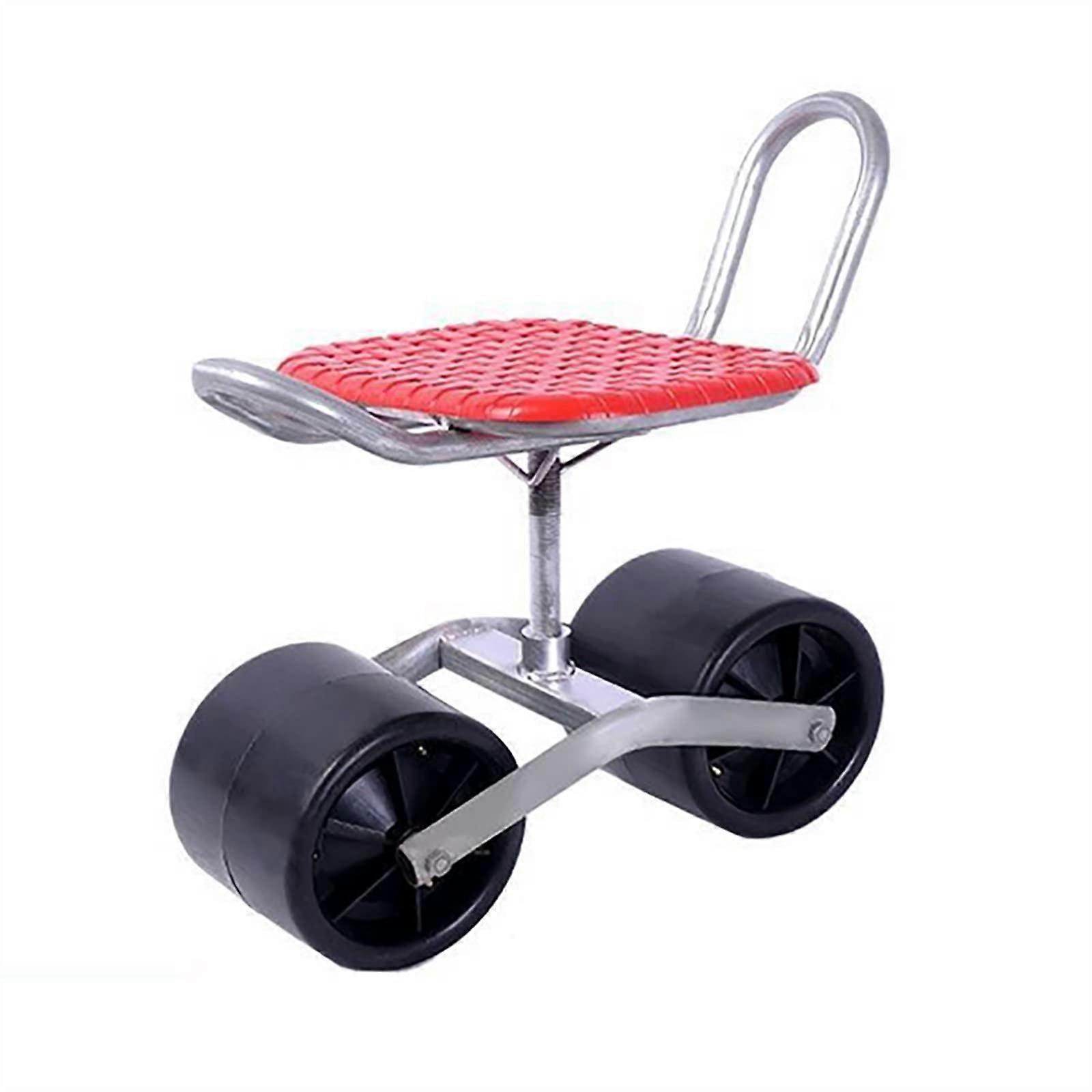 Garden Seat with Wheels Rolling Garden Scooter Garden Stool with Shelf 150 kg (Size: Backrest 2 Tyres) () Powerfully Ref: 1365