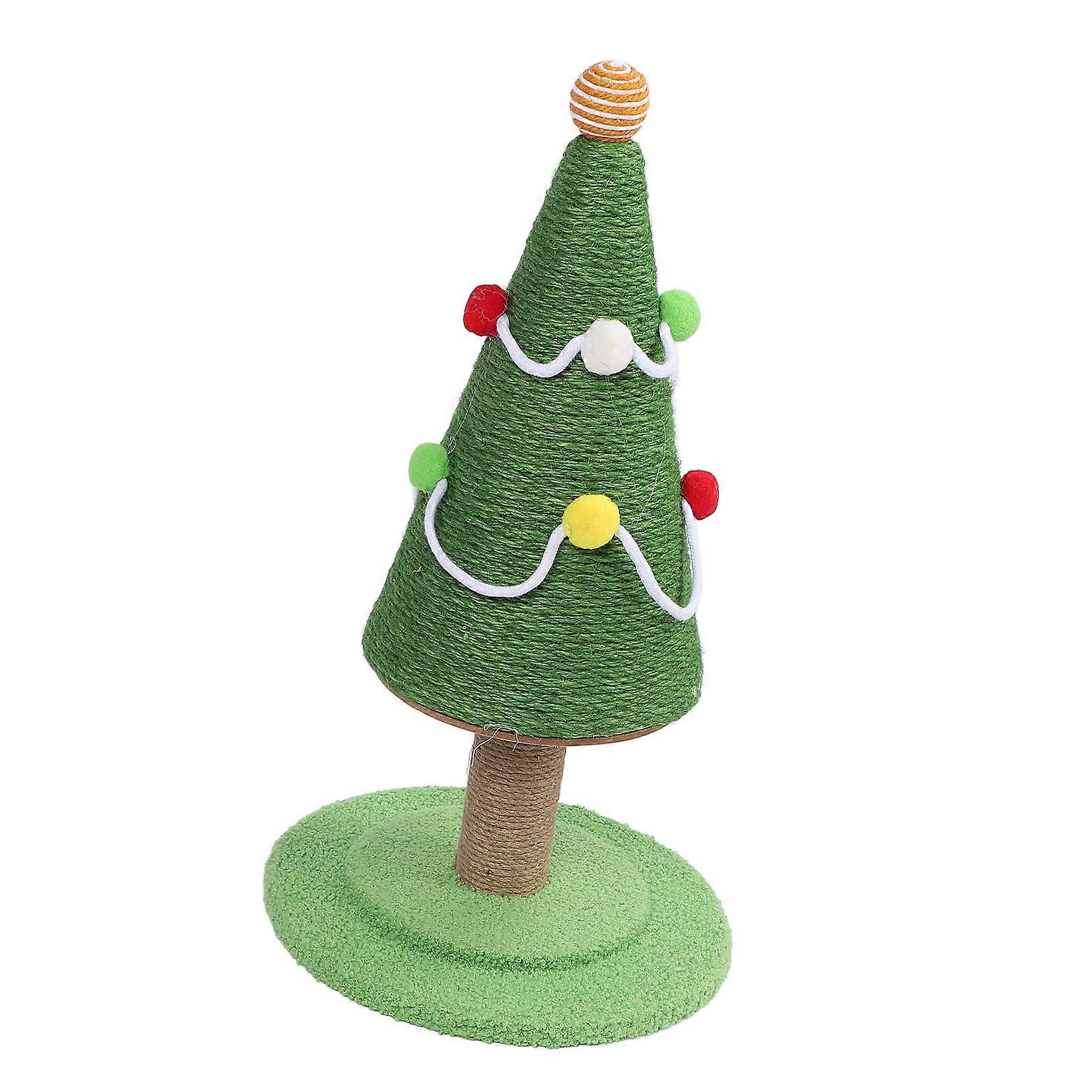 Cat Scratching Post Xmas Tree Style Sisal 30x47cm Medium