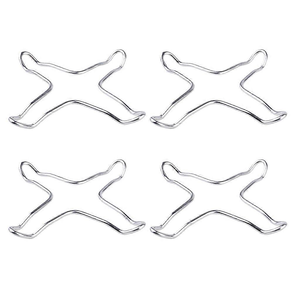 Durable Wok Rings for Kitchen Stove Made of Iron Wire Silver Color Suitable for Balancing Pots and Pans 4 Pieces