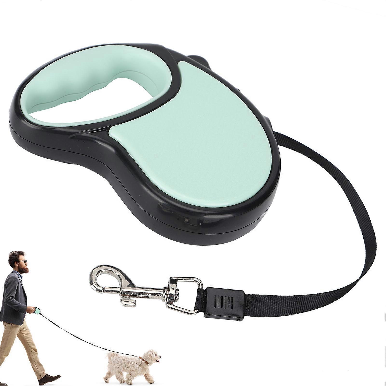 3m/9.8ft Retractable Dog Leash with Anti-Slip Handle Green
