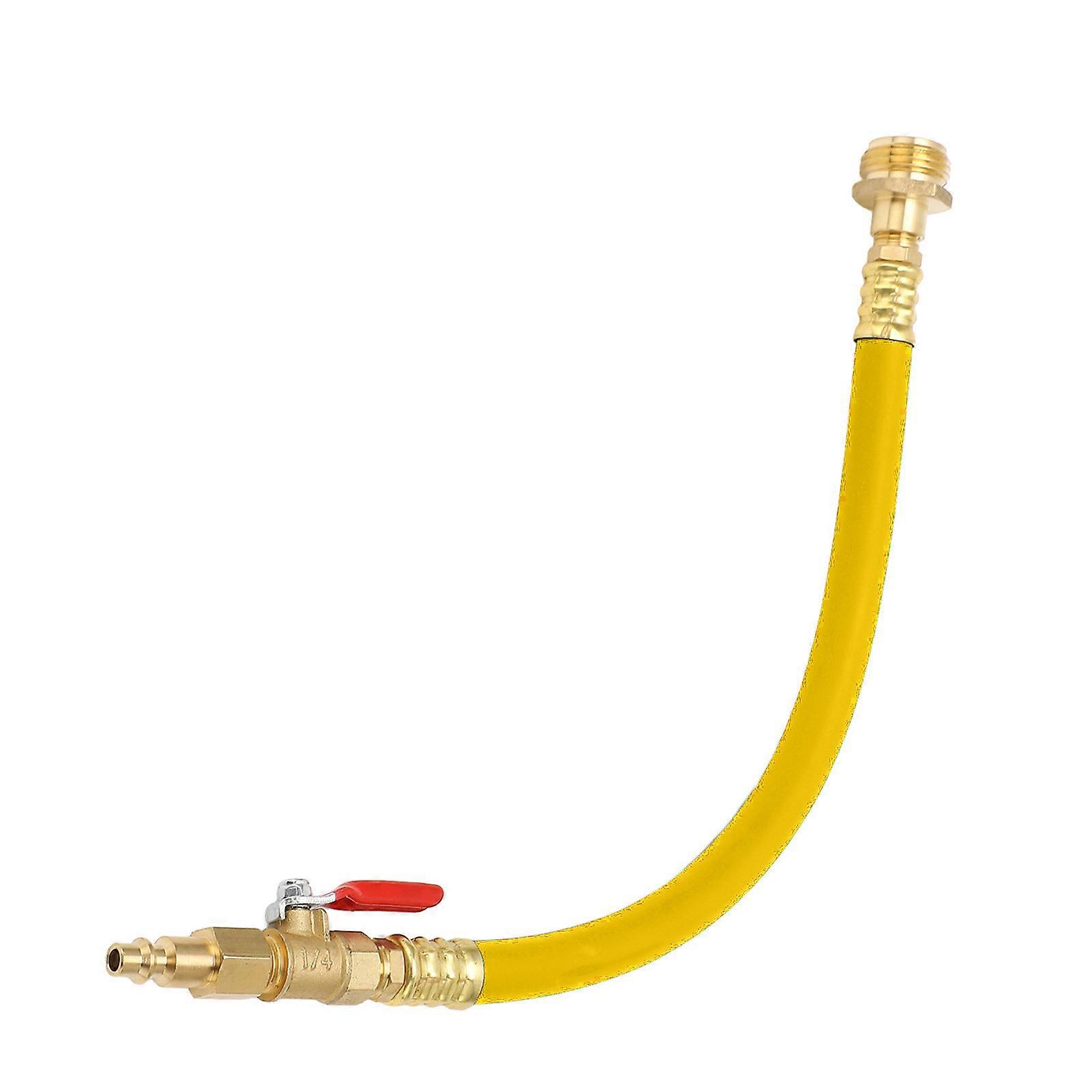 RV Winterizing Kit with Quick Connect Plug and Shut Off Valve Air Compressor Adapter for RV Boat Camper Sprinkler Systems Yellow 